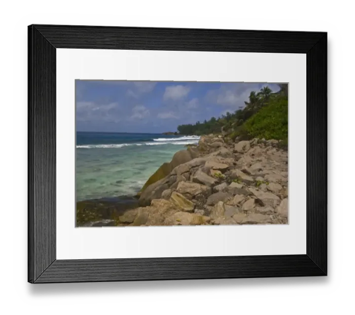 Framed Print : Beach on La Digue Island Framed Print : Beach on La Digue Island