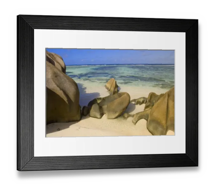 Framed Print : Anse-Source D Argent on La Digue Island