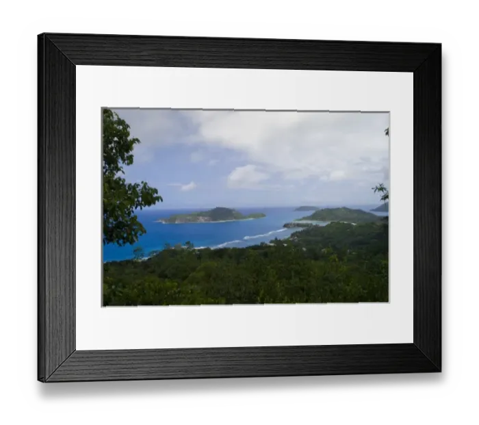 Framed Print : Coastal view near Mahe Island Framed Print : Coastal view near Mahe Island