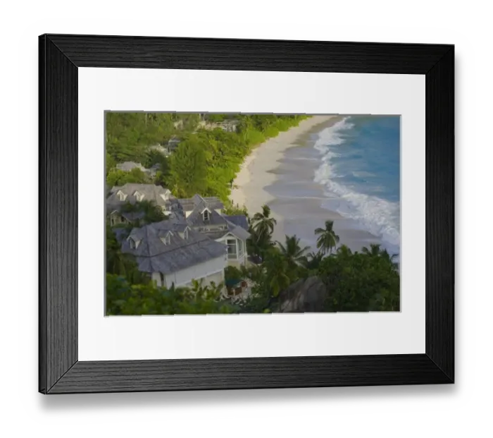Framed Print : Banyan Tree Resort from the Presedential villa