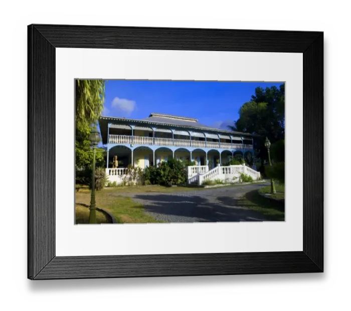 Framed Print : Creole architecture on Mahe Island