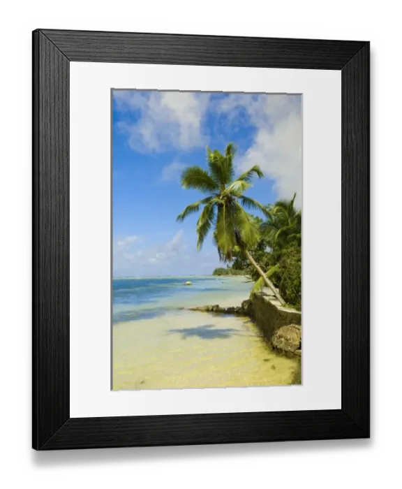 Framed Print : Beach on Mahe Island Framed Print : Beach on Mahe Island
