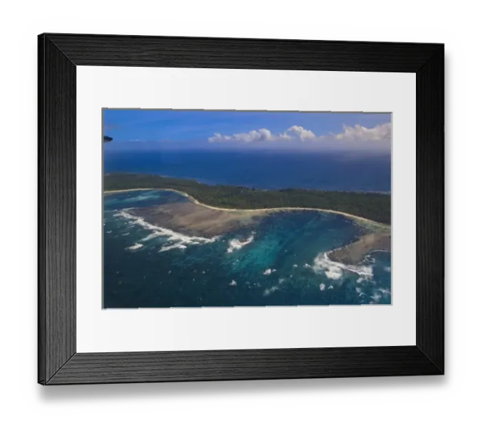 Framed Print : Desroches Island overview Framed Print : Desroches Island overview