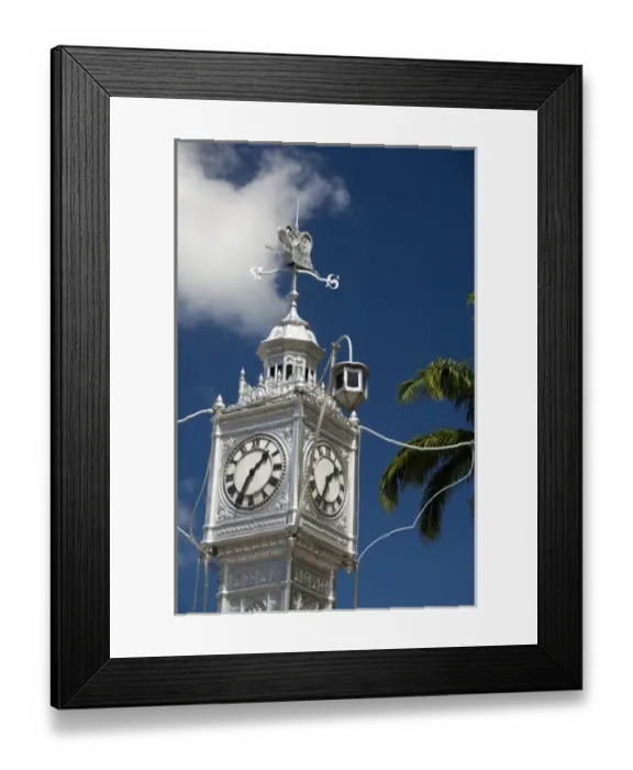 Framed Print : Seychelles, Island of Mahe. Capital city of Victoria. Historic downtown, Clock Tower Framed Print : Seychelles, Island of Mahe. Capital city of Victoria. Historic downtown, Clock Tower