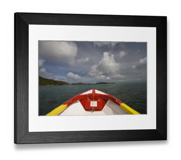 Framed Print : Seychelles, Curieuse Island, view from water taxi to Curieuse Island Framed Print : Seychelles, Curieuse Island, view from water taxi to Curieuse Island