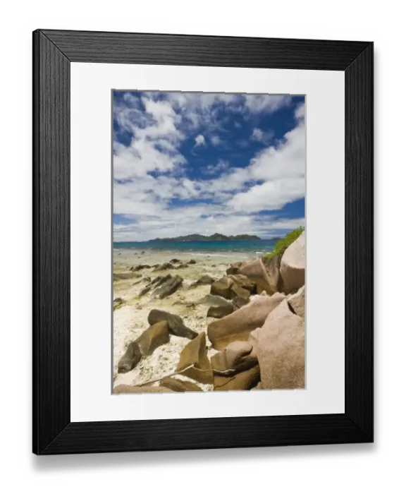 Framed Print : Seychelles, La Digue Island, Anse Patates bay Framed Print : Seychelles, La Digue Island, Anse Patates bay