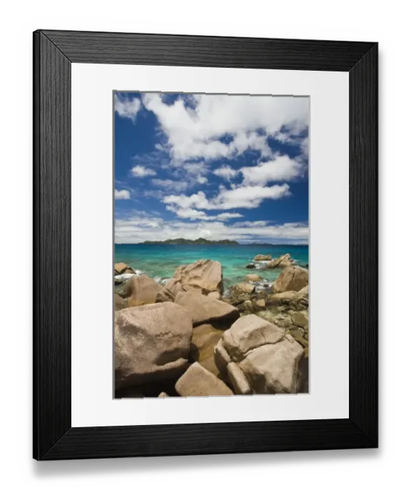 Framed Print : Seychelles, La Digue Island, Anse Patates bay Framed Print : Seychelles, La Digue Island, Anse Patates bay