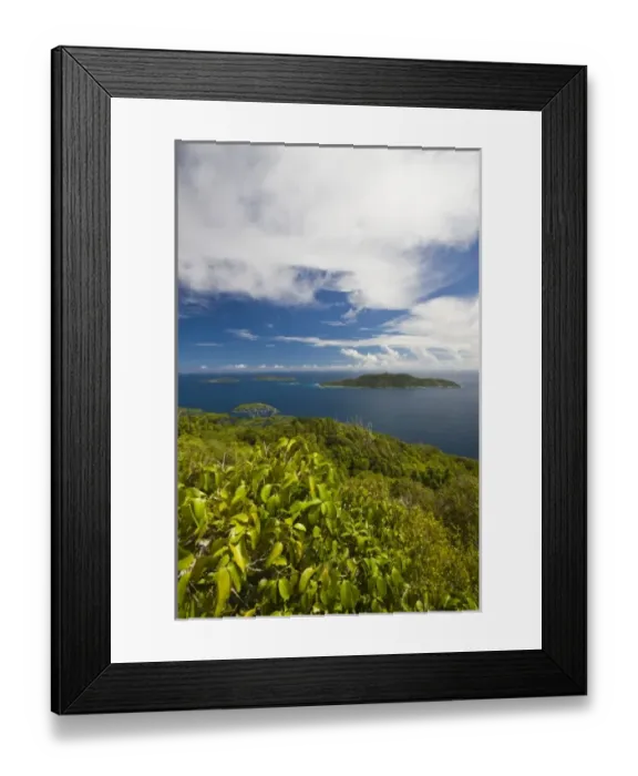 Framed Print : Seychelles, La Digue Island, Island view from Nid d Aigle Peak (el. 333 meters) Framed Print : Seychelles, La Digue Island, Island view from Nid d Aigle Peak (el. 333 meters)