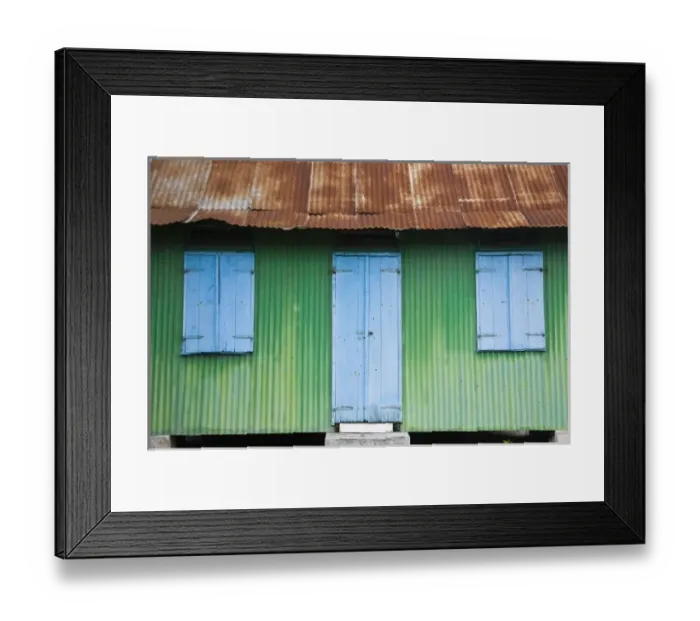Framed Print : Seychelles, La Digue Island, La Passe, Creole house Framed Print : Seychelles, La Digue Island, La Passe, Creole house