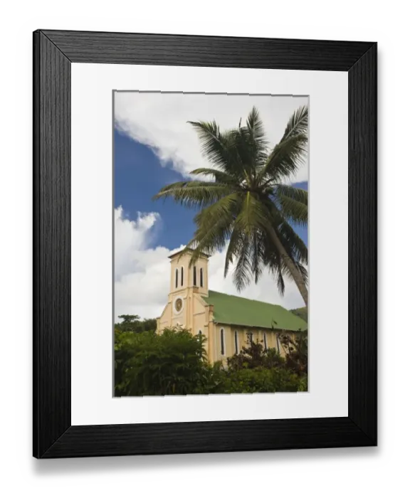 Framed Print : Seychelles, La Digue Island, La Passe, Eglise de Notre Dame de L Assomption Framed Print : Seychelles, La Digue Island, La Passe, Eglise de Notre Dame de L Assomption