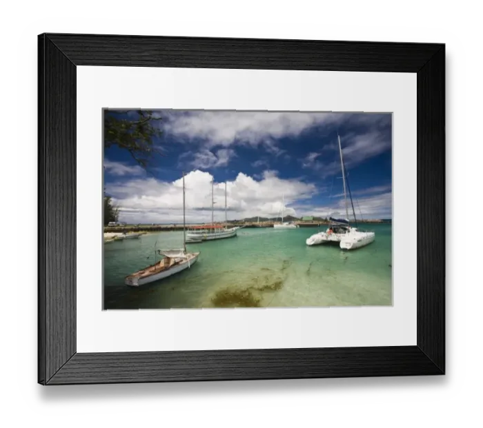 Framed Print : Seychelles, La Digue Island, La Passe, La Passe waterfront Framed Print : Seychelles, La Digue Island, La Passe, La Passe waterfront