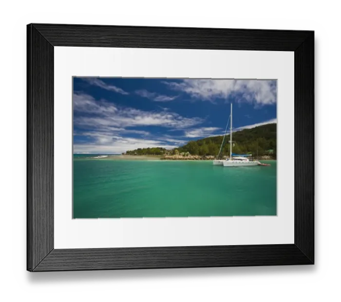 Framed Print : Seychelles, La Digue Island, La Passe, La Passe waterfront Framed Print : Seychelles, La Digue Island, La Passe, La Passe waterfront