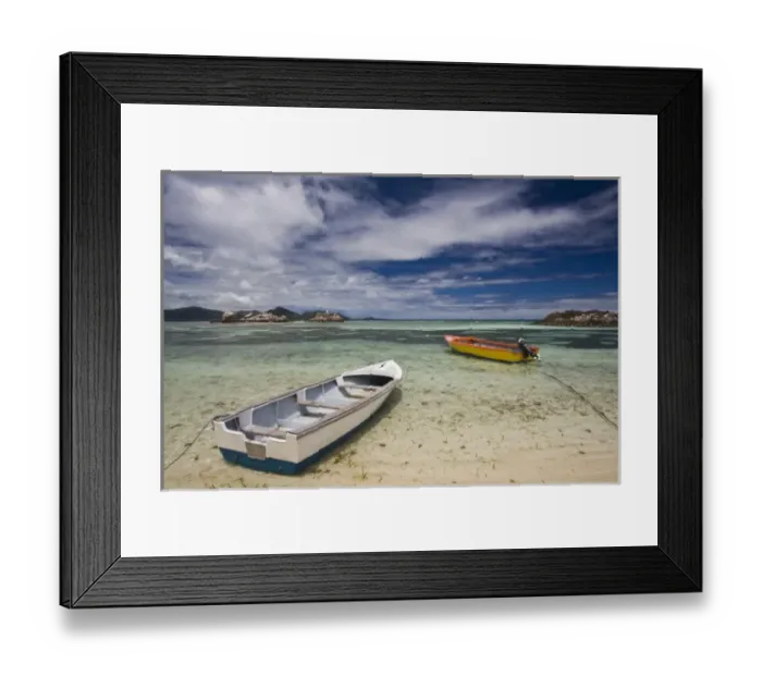 Framed Print : Seychelles, La Digue Island, La Passe, La Passe waterfront Framed Print : Seychelles, La Digue Island, La Passe, La Passe waterfront