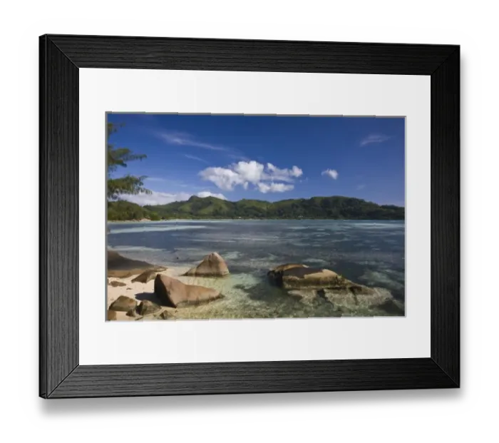 Framed Print : Seychelles, Mahe Island, Anse a la Mouche Framed Print : Seychelles, Mahe Island, Anse a la Mouche