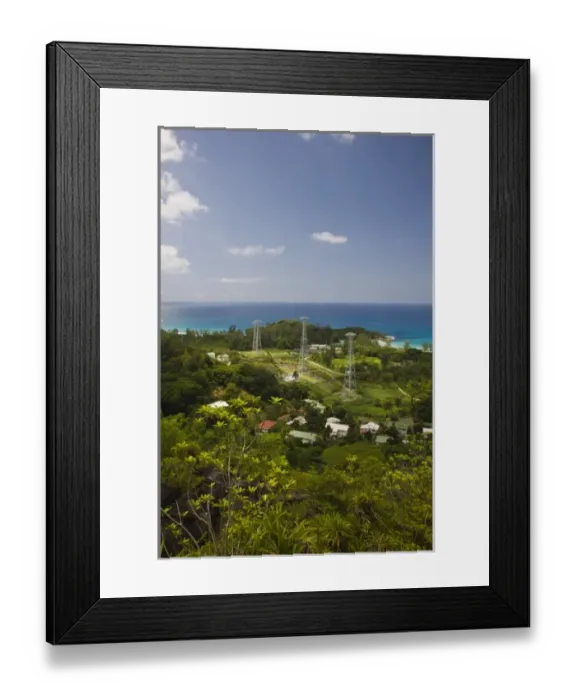 Framed Print : Seychelles, Mahe Island, Anse Boileau, communications towers Framed Print : Seychelles, Mahe Island, Anse Boileau, communications towers