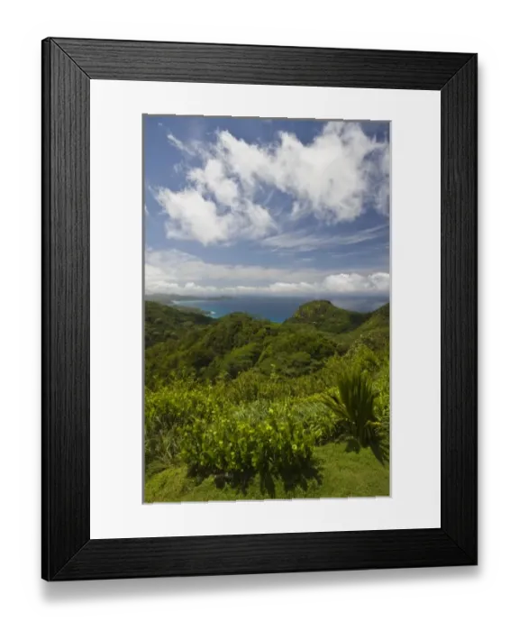 Framed Print : Seychelles, Mahe Island, Morne Seychellois National Park, view of the western coast Framed Print : Seychelles, Mahe Island, Morne Seychellois National Park, view of the western coast