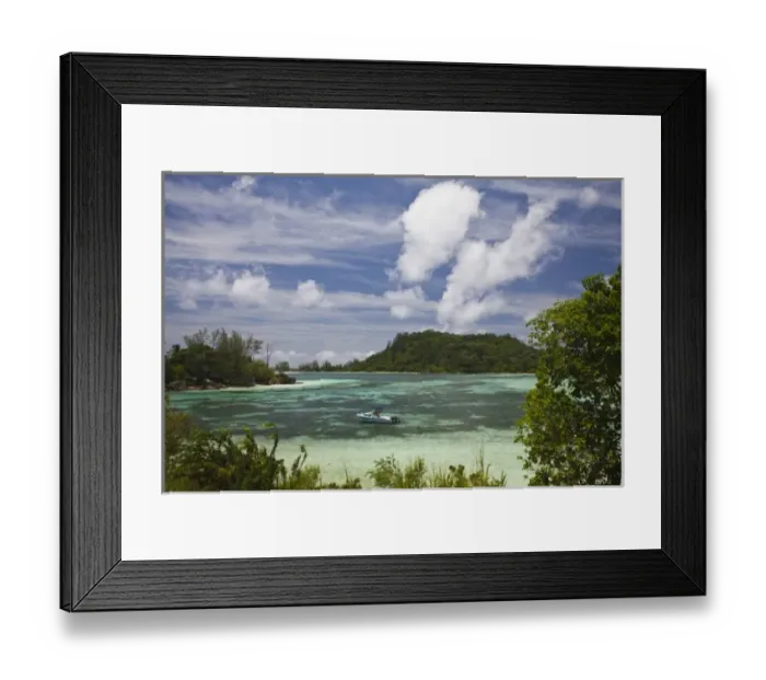 Framed Print : Seychelles, Mahe Island, Port Launay Marine National Park
