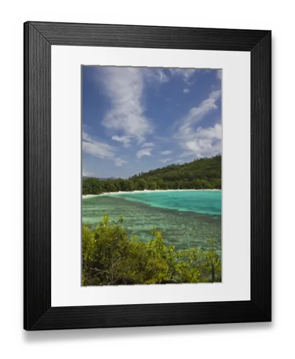 Framed Print : Seychelles, Mahe Island, Port Launay Marine National Park Framed Print : Seychelles, Mahe Island, Port Launay Marine National Park