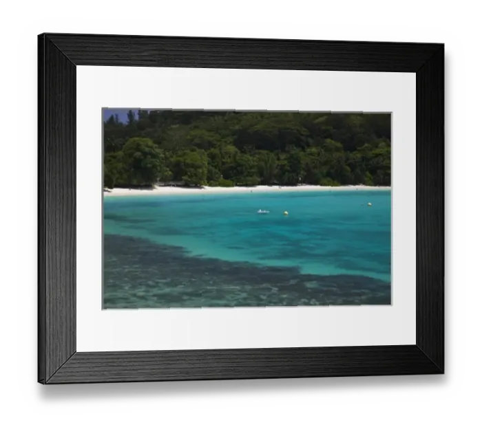 Framed Print : Seychelles, Mahe Island, Port Launay Marine National Park