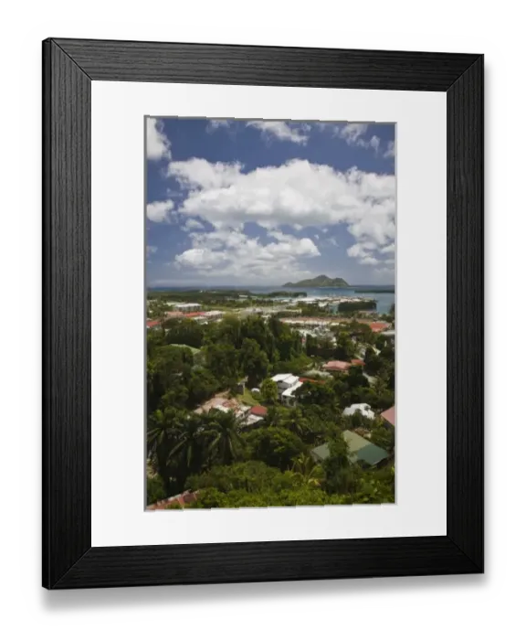 Framed Print : Seychelles, Mahe Island, Victoria, overview from Liberation Road Framed Print : Seychelles, Mahe Island, Victoria, overview from Liberation Road