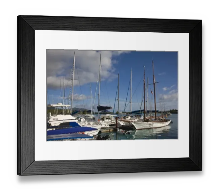 Framed Print : Seychelles, Mahe Island, Victoria, Victoria harbor marina Framed Print : Seychelles, Mahe Island, Victoria, Victoria harbor marina