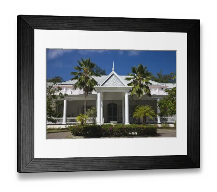 Framed Print : Seychelles, Praslin Island, Anse Volbert, Praslin Casino des Iles