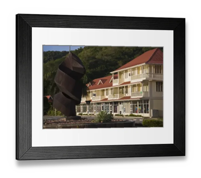 Framed Print : Seychelles, Praslin Island, Baie Ste-Anne, waterfront