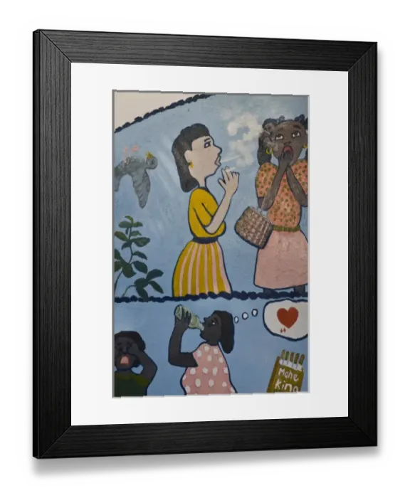 Framed Print : Seychelles, Praslin Island, Baie Ste-Anne, teen drop-in center mural Framed Print : Seychelles, Praslin Island, Baie Ste-Anne, teen drop-in center mural