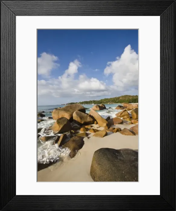 Framed Print : Seychelles, Praslin Island, Chevalier Bay, Anse Lazio beach Framed Print : Seychelles, Praslin Island, Chevalier Bay, Anse Lazio beach