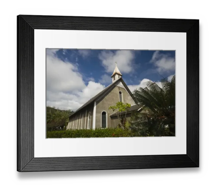 Framed Print : Seychelles, Praslin Island, Grand Anse, village church