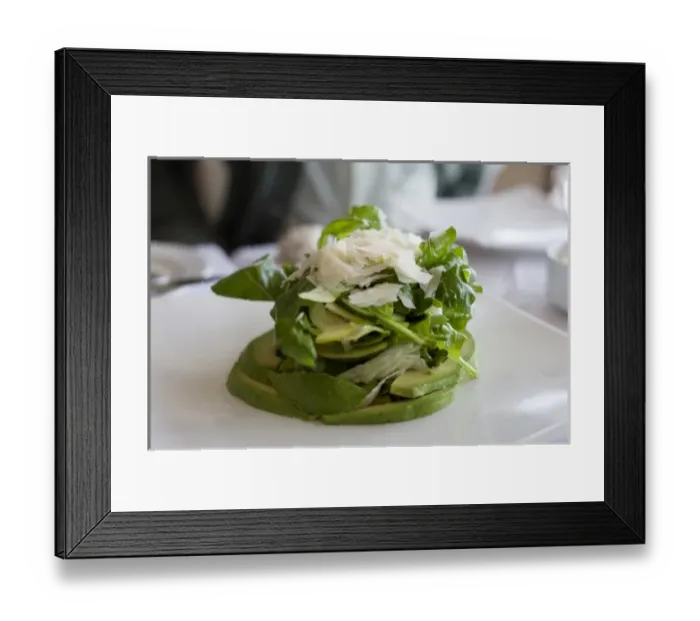 Framed Print : Salad in restaurant in Cape Town, South Africa