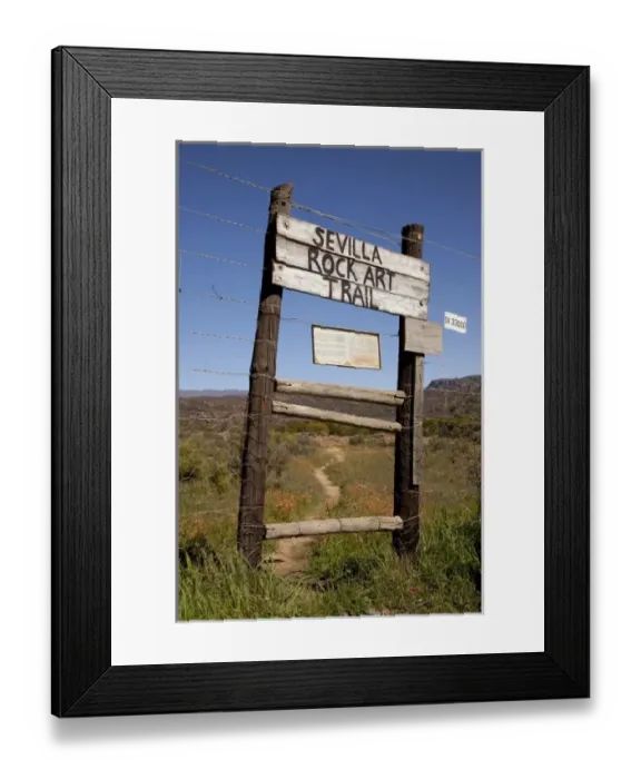 Framed Print : South Northern Cederberg Pakhuis Conservancy, Sevilla Rock Art Trail. Entrance to the trail Framed Print : South Northern Cederberg Pakhuis Conservancy, Sevilla Rock Art Trail. Entrance to the trail