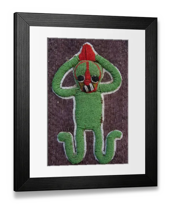 Framed Print : South Africa, Cape Town. Typical South African beadwork, detail Framed Print : South Africa, Cape Town. Typical South African beadwork, detail