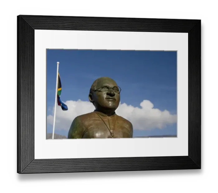 Framed Print : South Africa, Cape Town. Victoria & Alfred Waterfront, waterfront statues of famous South African Framed Print : South Africa, Cape Town. Victoria & Alfred Waterfront, waterfront statues of famous South African