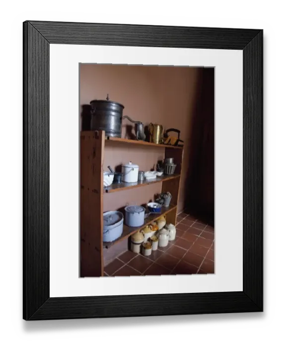Framed Print : South Africa, Cape Town. Stellenbosch, Dorp Street, Village Museum (aka Dorpmuseum)