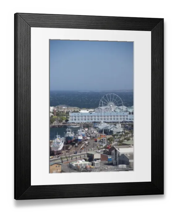 Framed Print : South Africa, Cape Town, Victoria and Alfred Waterfront. Downtown Farris wheel Framed Print : South Africa, Cape Town, Victoria and Alfred Waterfront. Downtown Farris wheel