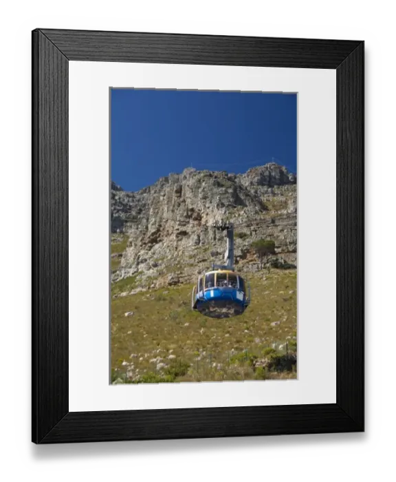 Framed Print : South Africa, Cape Town, Table Mountain National Park. Cableway aerial tram and mountain top tram Framed Print : South Africa, Cape Town, Table Mountain National Park. Cableway aerial tram and mountain top tram