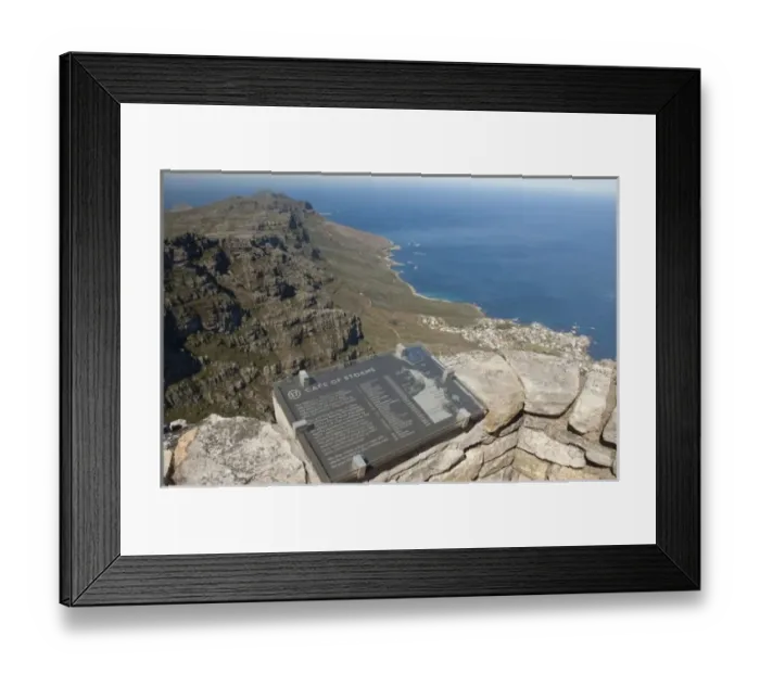 Framed Print : South Africa, Cape Town, Table Mountain. View from the top of Table Mountain Framed Print : South Africa, Cape Town, Table Mountain. View from the top of Table Mountain