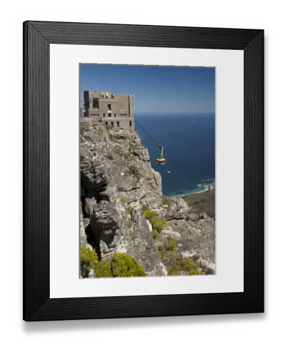 Framed Print : South Africa, Cape Town, Table Mountain National Park Cableway aerial tram and station Framed Print : South Africa, Cape Town, Table Mountain National Park Cableway aerial tram and station