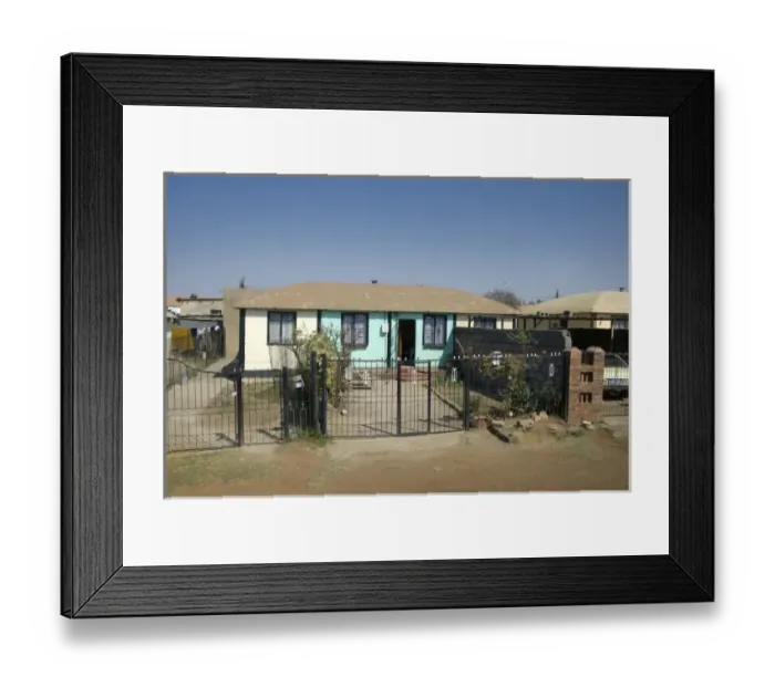 Framed Print : Africa, South Africa, Gauteng, Johannesburg, Soweto township, housing