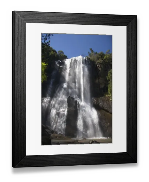 Framed Print : Hogsback, Eastern Cape, Amatole Mountains, South Africa. The Madonna and Child waterfall