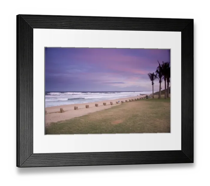 Framed Print : Ansteys Beach, Durban, South Africa. Beaches at Ansteys Beach