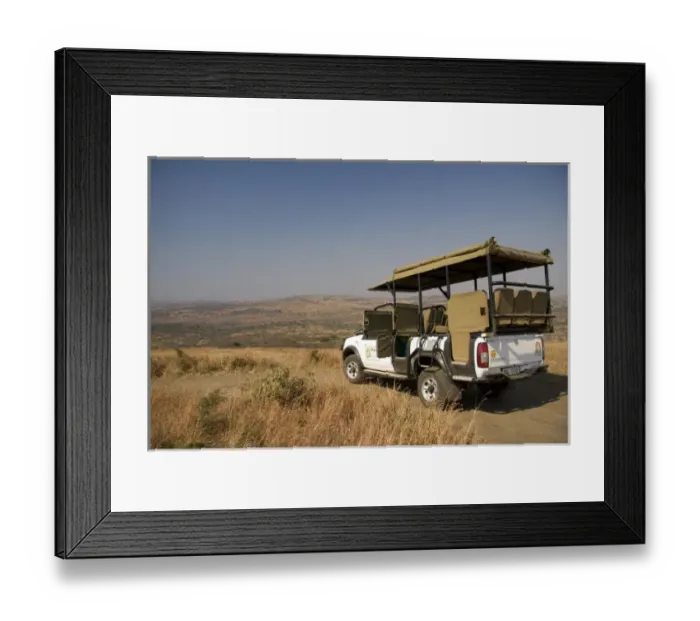 Framed Print : hluhluwe, kwazulu-natal, durban, south africa. a typical safari vehicle Framed Print : hluhluwe, kwazulu-natal, durban, south africa. a typical safari vehicle