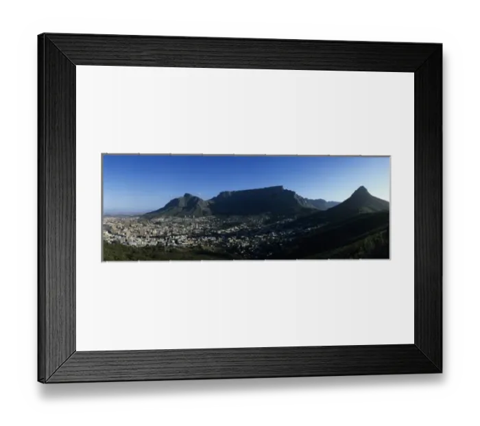 Framed Print : South Africa, Cape Town, Downtown skyline and Table Mountain, view from Signal Hill Framed Print : South Africa, Cape Town, Downtown skyline and Table Mountain, view from Signal Hill
