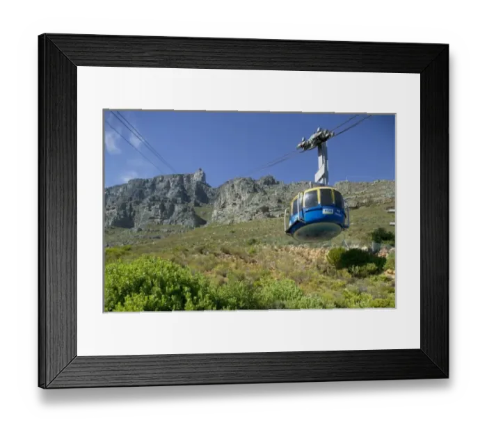 Framed Print : South Africa, Cape Town, Table Mountain National Park, Cable Car to summit of Table Framed Print : South Africa, Cape Town, Table Mountain National Park, Cable Car to summit of Table