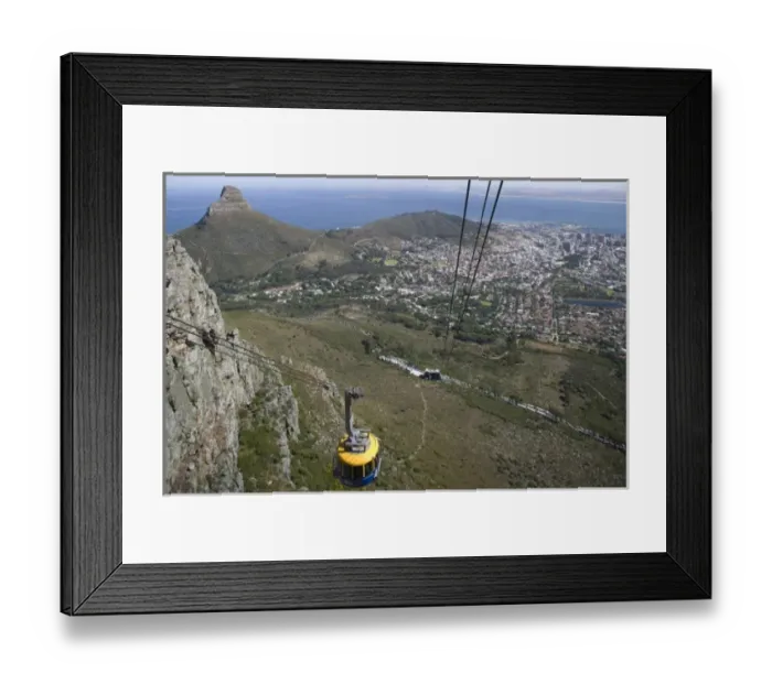 Framed Print : South Africa, Cape Town, Table Mountain National Park, Cable Car to summit of Table Framed Print : South Africa, Cape Town, Table Mountain National Park, Cable Car to summit of Table
