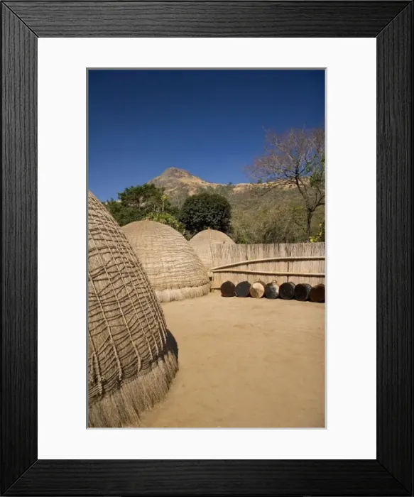 Framed Print : Mbabane, Swaziland. This is a typical home in the Matsamo Village