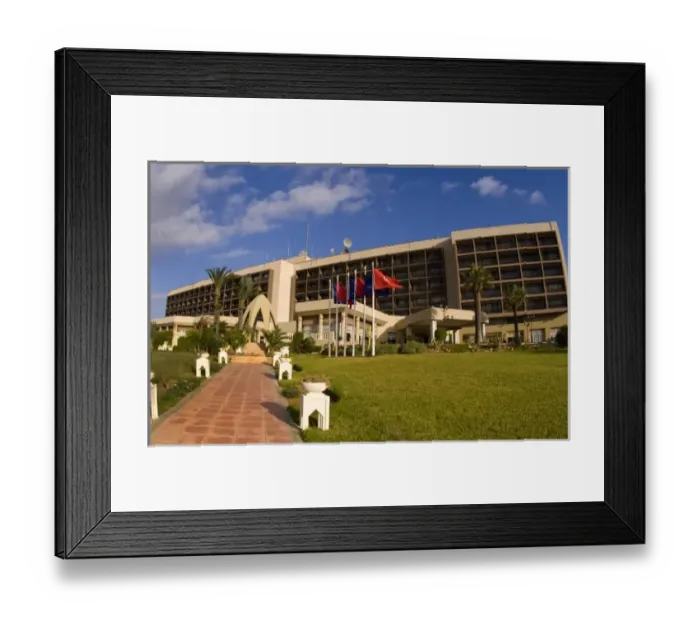 Framed Print : The Luxury Sheraton Tunis Hotel and Towers in Tunis Tunisia Northern Africa