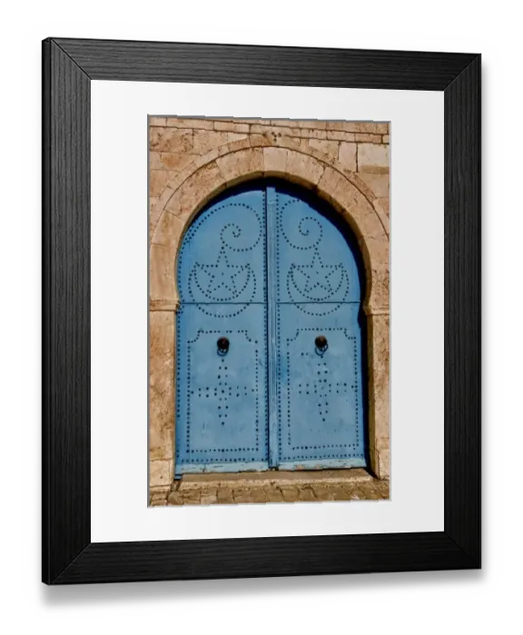Framed Print : Beautiful blue door in Mosque in Tunis Tunisia in Northern Africa Framed Print : Beautiful blue door in Mosque in Tunis Tunisia in Northern Africa