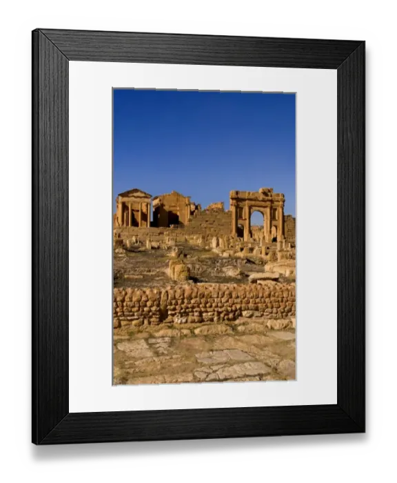 Framed Print : Roman ruins of Sufetula in town of Sbeitla in Tunisia in Northern Africa